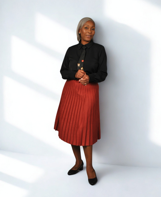 Donna Colori plissé rok – stijlvolle knie lengte voor elke gelegenheid