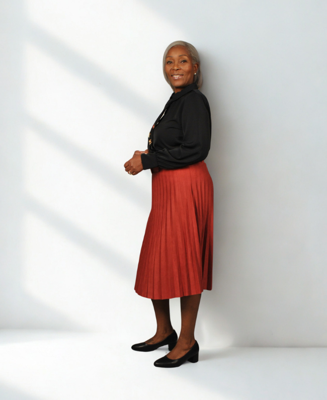 
                      
                        Italiaanse damesrok – knie lengte plissé voor een vrouwelijke uitstraling
                      
                    