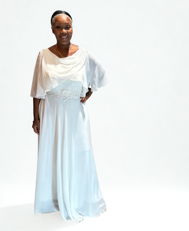 Galajurk wit elegant bruiloft feestelijk dames Donna Colori