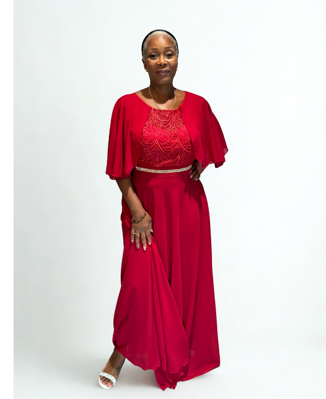 Galajurk rood elegant feestelijk dames Donna Colori