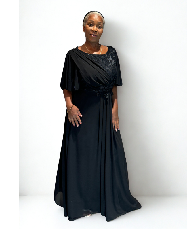 Galajurk zwart elegant bruiloft feestelijk dames Rotterdam