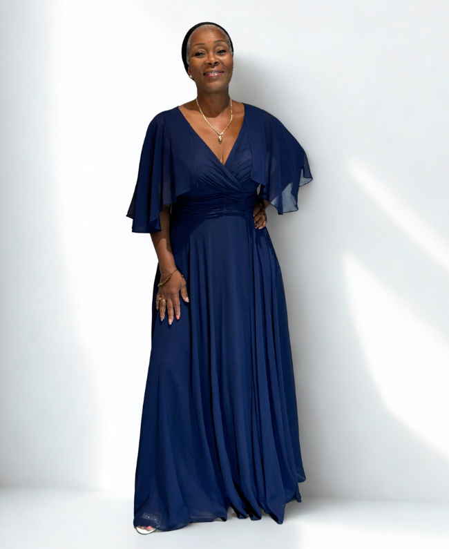 Galajurk blauw elegant bruiloft feestelijk dames Donna Colori