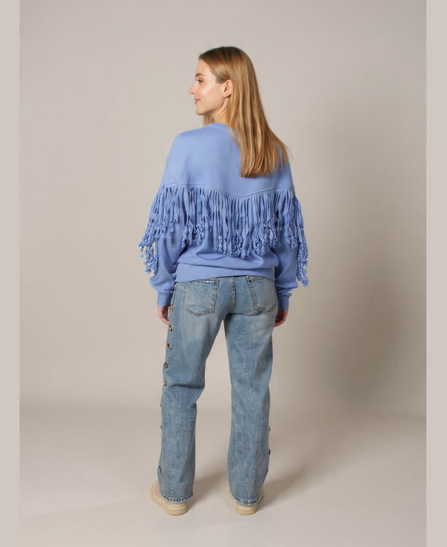 Detail ringen aan zijkant jeans Anelli - Donna Colori Rotterdam