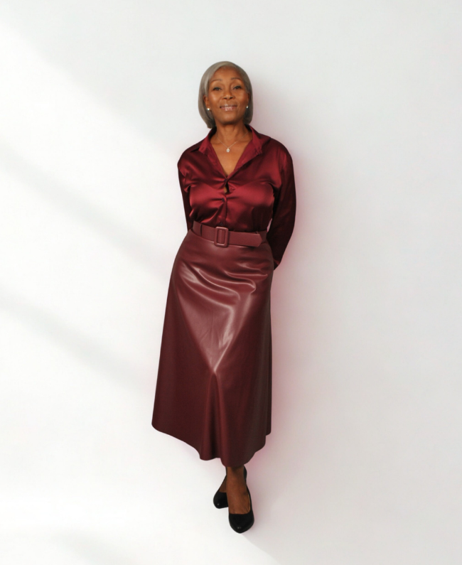 PU rok dames – elegante Italiaanse kunstleren rok van Donna Colori