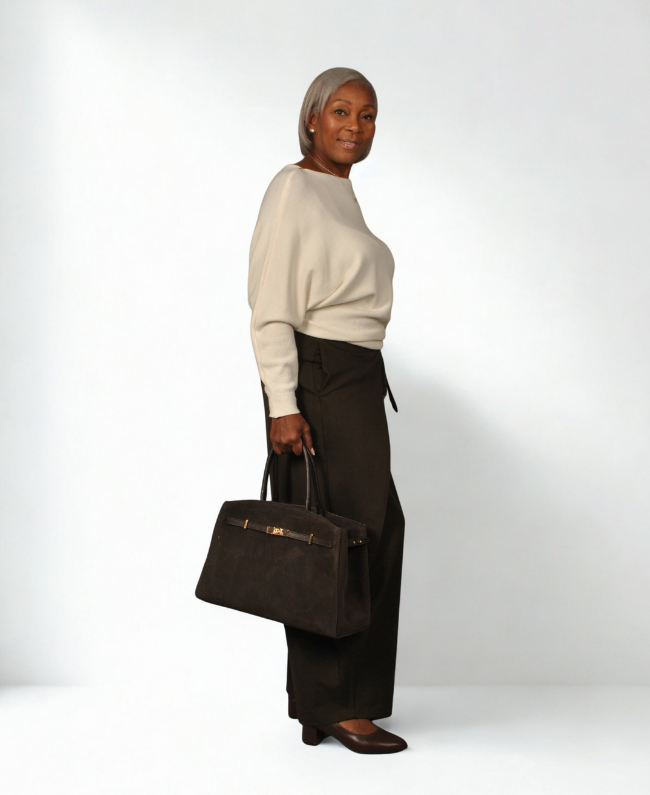 
                      
                        Trui dames one size – zacht vallende stof en elegant design
                      
                    