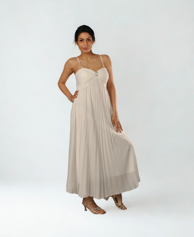 Avondjurk Wit Plissé – Elegant & Tijdloos | Donna Colori Rotterdam