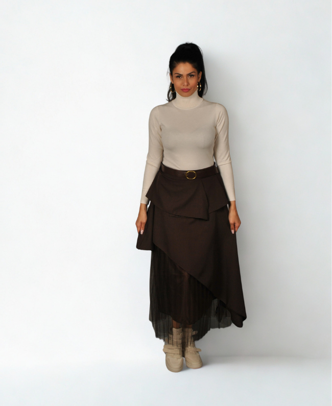 
                      
                        Rok Carola elegante dames rok - vooraanzicht detail

                      
                    