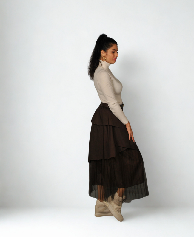 
                      
                        Rok Carola elegante dames rok - zijkant detail

                      
                    