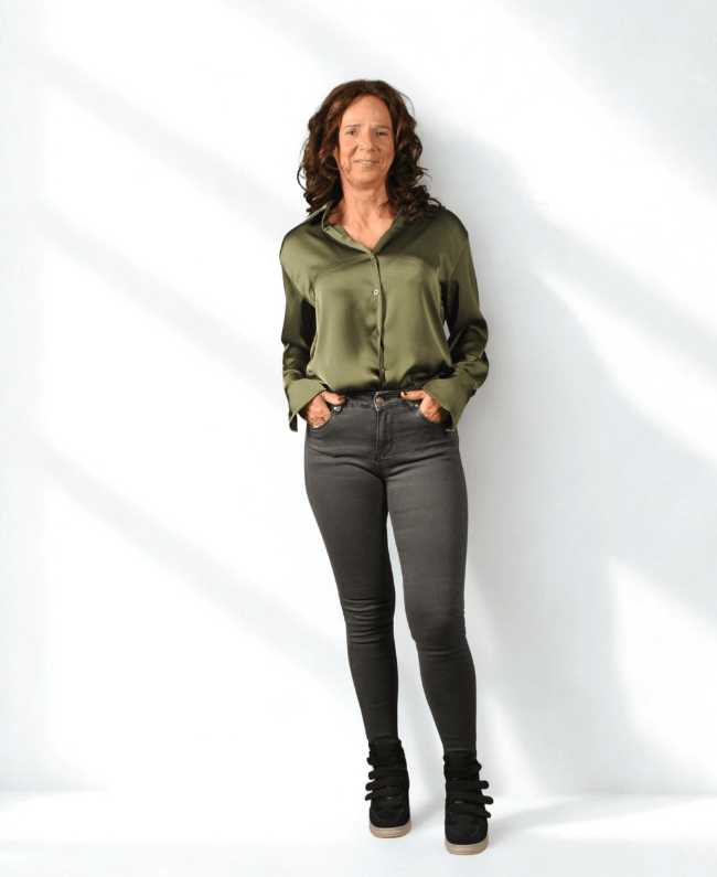 Blouse Sabine one size tot maat 40/42 – modieuze damesblouse van Donna Colori.