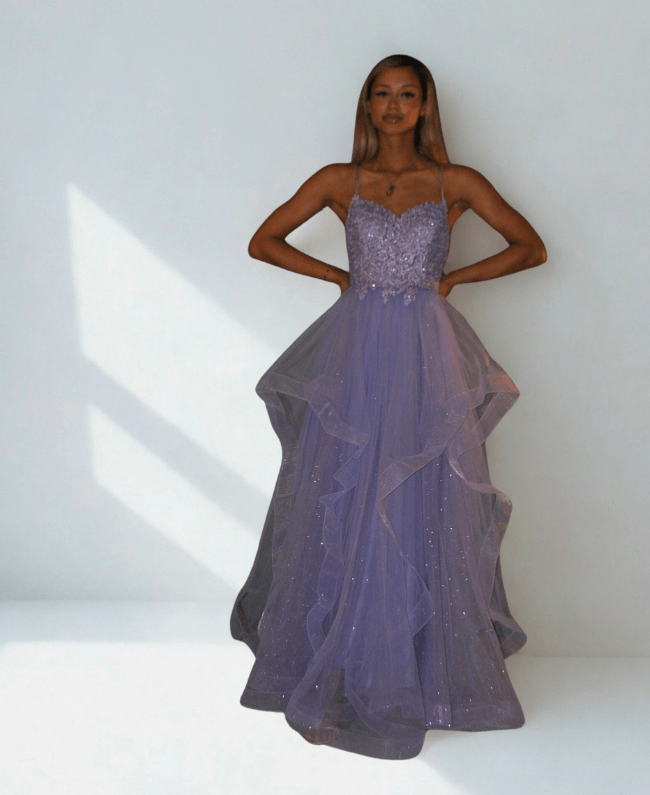 Galajurk met lagen van tule – elegante Italiaanse avondjurk Donna Colori