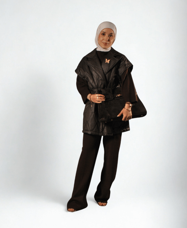 Bodywarmer Vlinder dames met stiksel detail en afneembare vlinderbroche