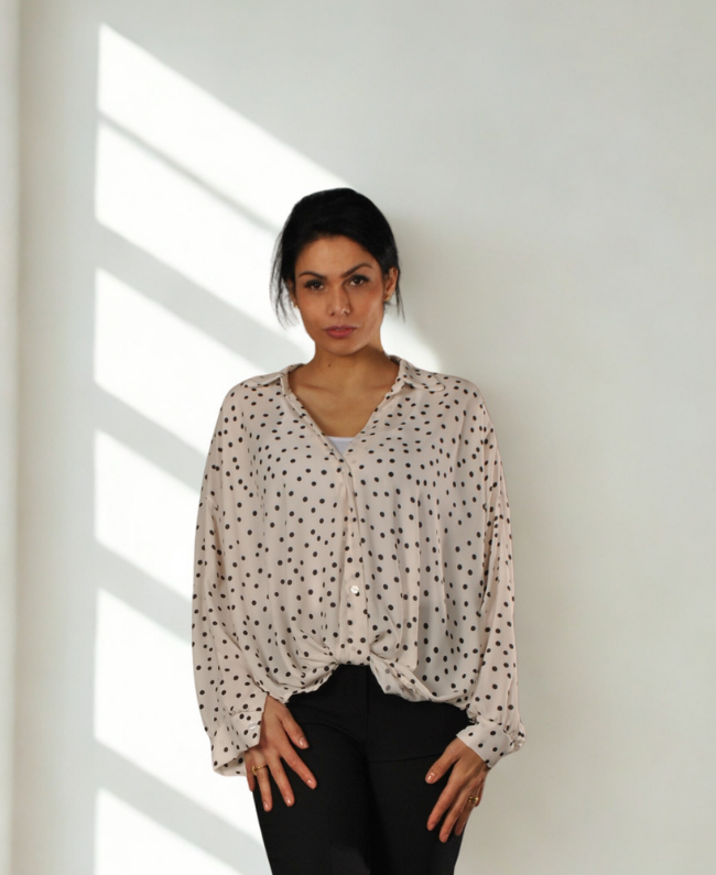 Blouse met polkadot print Dolce Vita - Blouse Polka Donna Colori Italiaanse mode