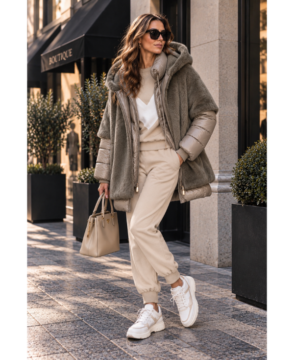 La Doppia | 2-in-1 Winterjas Dames – Puffer én Teddy Jas in één