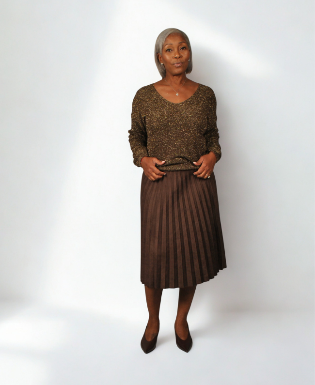 
                      
                        Rok Plissé Velours - Fluwelen Plissé Rok Dames
                      
                    