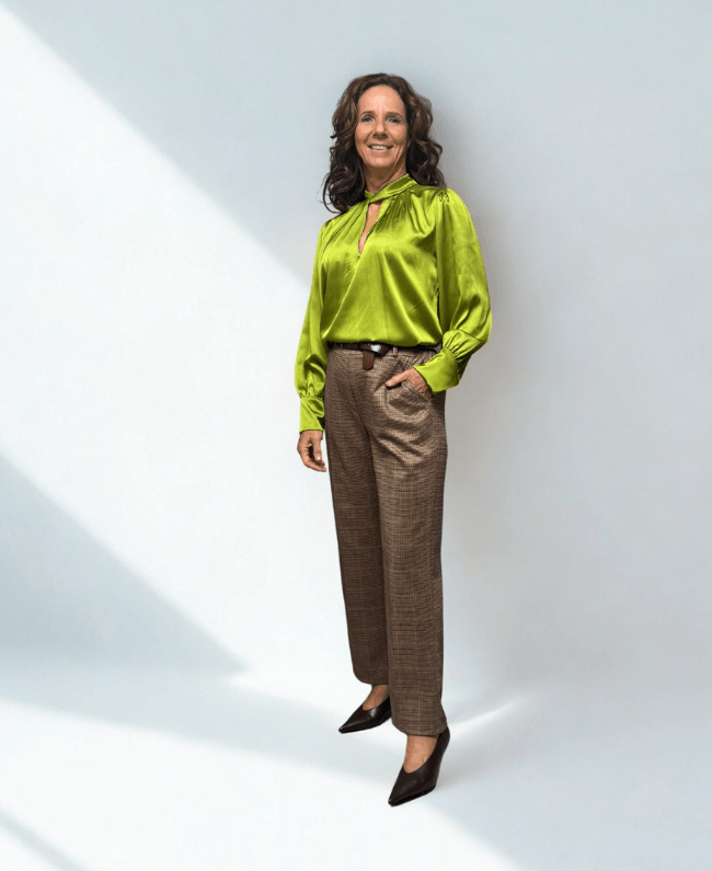 Damesbroek ruitpatroon casual en chique look