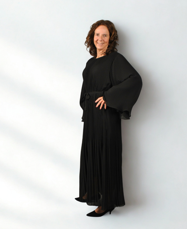 Dress Plisse - Lange Geplooide Jurk Dames