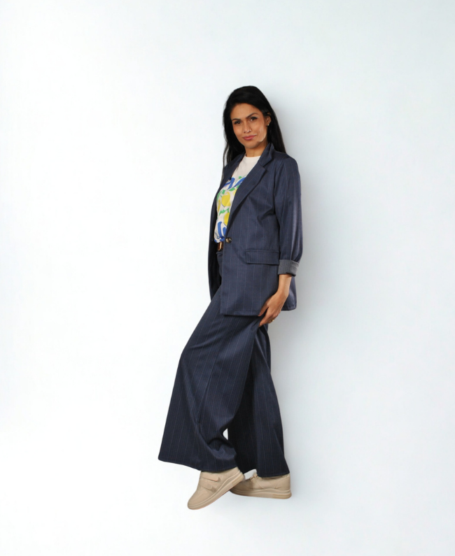 Blazer kruitstreep Suit Luna - Donna Colori Rotterdam