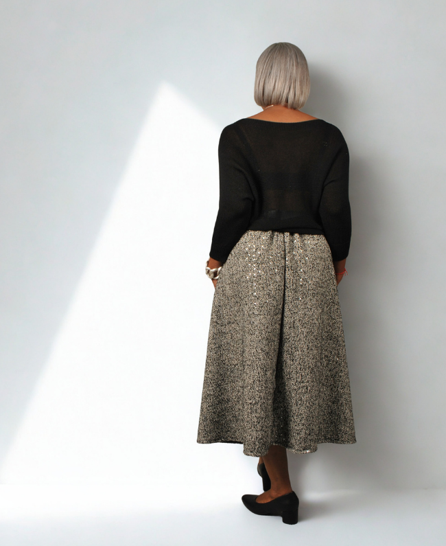 Chique tweed damesrok – elegante pasvorm en moderne uitstraling