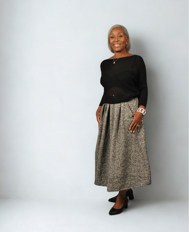 
                      
                        Donna Colori rok – tweed model met glinsterende details en comfortabele pasvorm
                      
                    