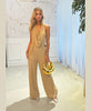 Jumpsuit glitter goud