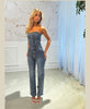 Jumpsuit jeans glitter