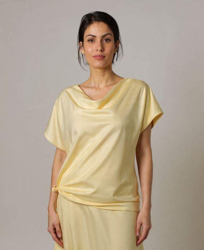 Satijnen top Gabriella perfect voor feest en gala - Donna Colori mode