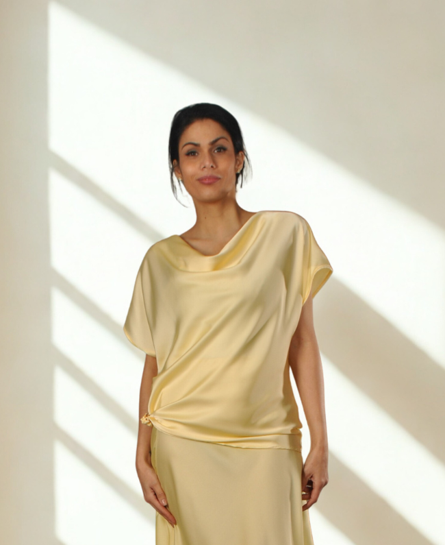 Satijnen top Gabriella perfect voor feest en gala - Donna Colori mode