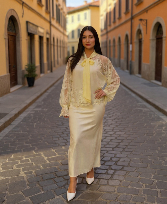 Dimal maxi skirt satijnen rok dames in zwart | Donna Colori Rotterdam