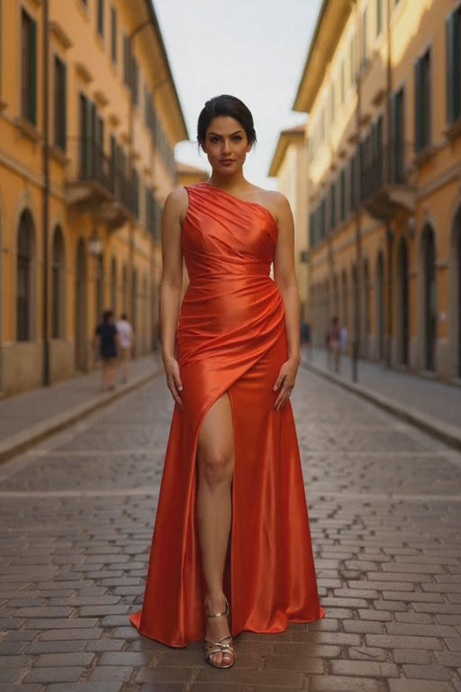 Galajurk Rood Lang met Split - Elegante Avondjurk